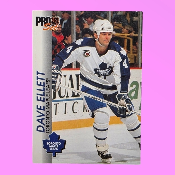 NHL 1992-93 Dave Ellett Toronto Maple Leafs #186 Pro Set Hockey Card - Picture 1 of 5
